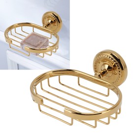 Garosa Bath Soap Dish for Shower Wall Mounted Metal Bar Soap Holder Sponge Holder Antique Basket for Bathroom Kitchen Screw Installation Gold Copper Stainless Steel