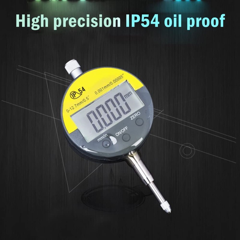 Oudtinx Digital Dial Indicator Digimatic Indicator 0.001mm/0.00005inch 0-12.7mm Test Range,