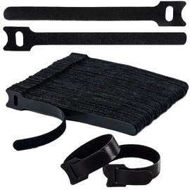 Swift Direct 6-Inch 100 Pcs Reusable Cable Ties, Premium Quality Cable Management Straps for Electrical Cable & Wire Organizer (150mm x 12mm, Black)