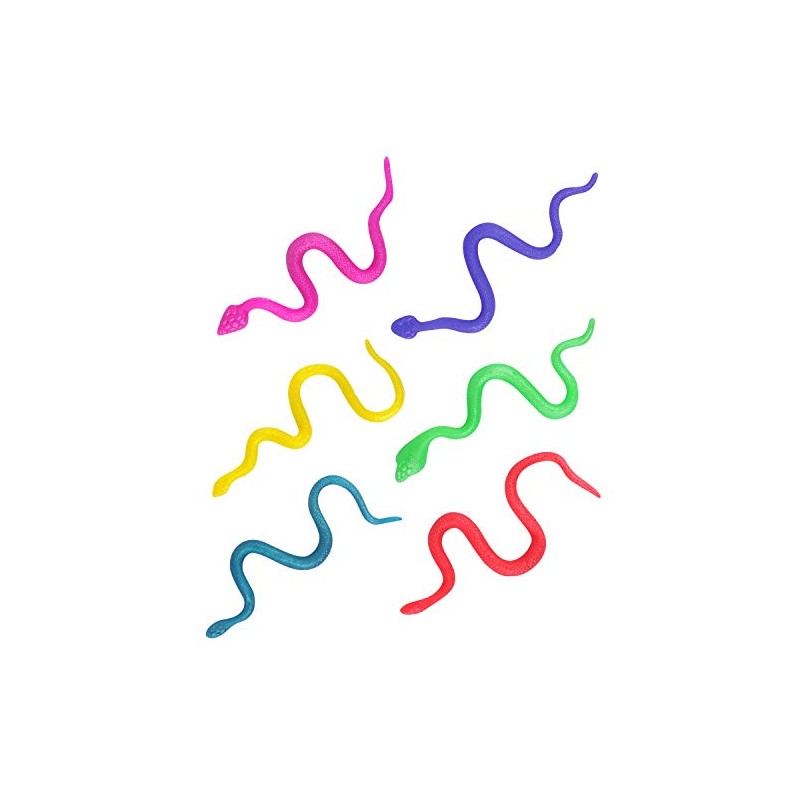 6 Stretchy Snakes - Assorted Colours