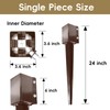 Thealyn Heavy Duty Metal Fence Post Anchor 24 Inch, 4"x4"