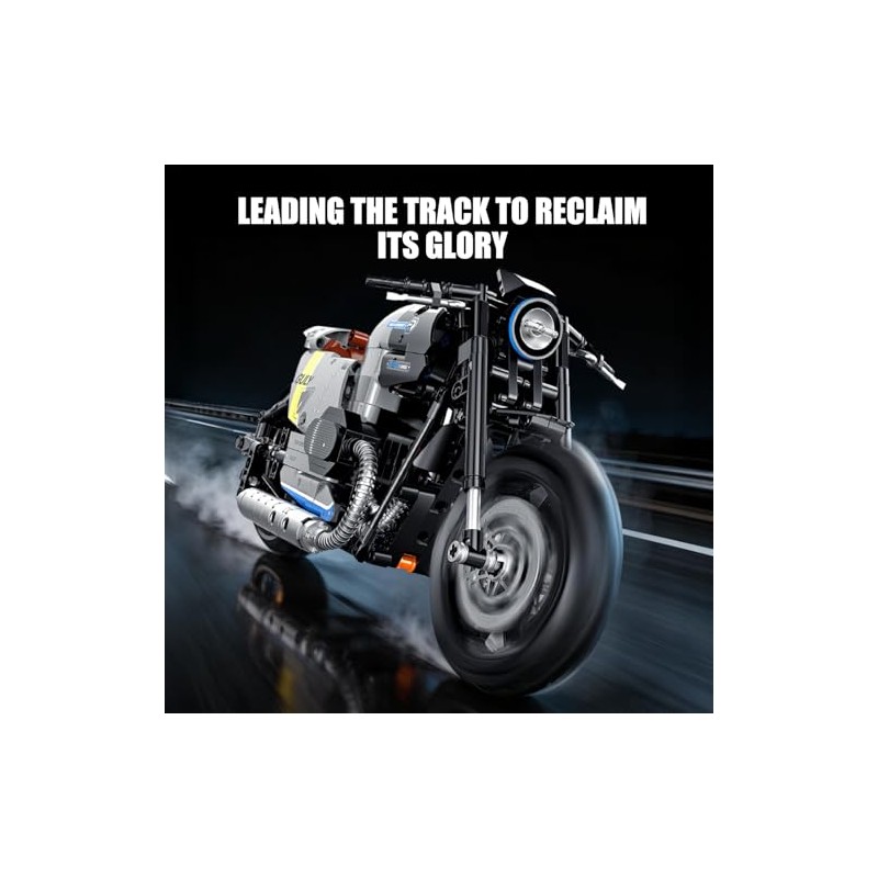 HIGH GODO 1:8 Motorcycle Building Set, Technic MOC Motorcycle Model