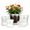 7/6/5/4 Inch Clear Nursery Pots with Drainage Hole 20Pcs,Plastic Plant