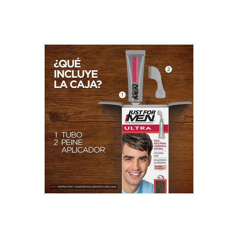 Tinte de Cabello Just For Men Ultra Castaño Medio U30