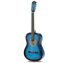 Saturnpower 38-inch Kids Beginner Wood Acoustic Guitar Right-handed with Pitch Pipe Gig Bag Extra Nylon Strings Set Pick for Kids/Girls/Boys/Beginners (Blue)