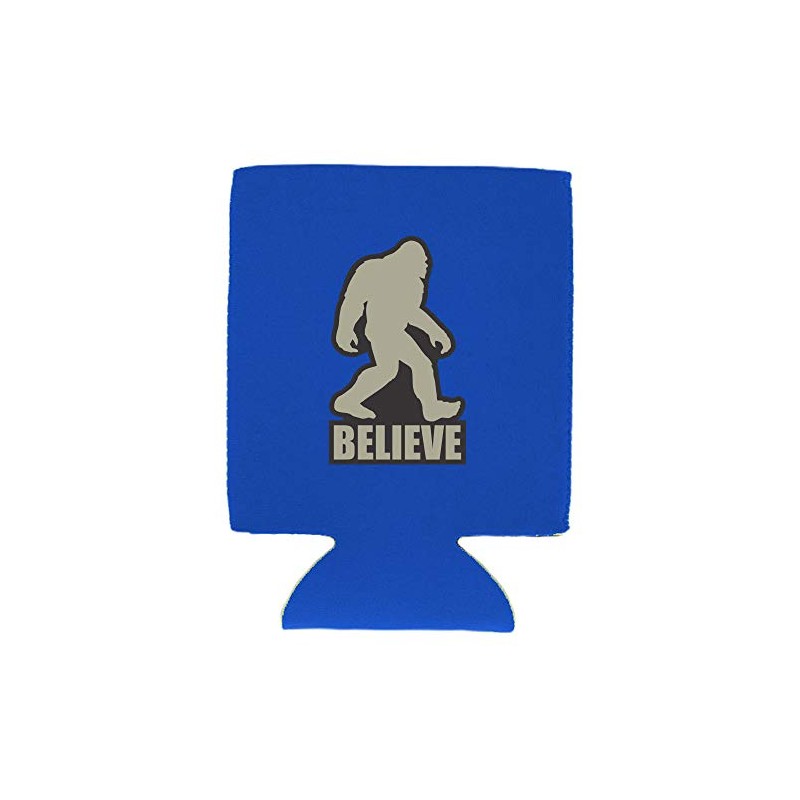 Bigfoot Believe Collapsible Can Coolie Royal Blue