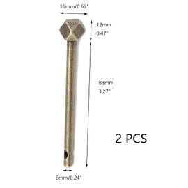 Crapyt Chinese Antique Lock Latch Lock Bolt Mystery Bronze L95mm/3.74" 30g Brass Vintage 2 PCS Door/Cabinet Hardware Key Latch Latch Decorative Locking Pin