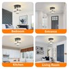 Aixialin 3-Light Modern Close to Ceiling Light Fixtures,Black Kitchen Light