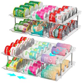 oylik Can Organizer for Pantry, 4 Tiers Can Storage Rack, up to 48 Cans Food Holders for Fridge, Cabinet and Pantry Organization
