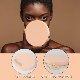 myonly 4pcs big Round Makeup Sponges is suitable for eye foundation, blush application, forehead and cheeks, large area of makeup, soft and thick, fast makeup, dry and wet, no scumming (pick of four)