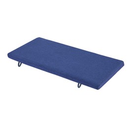 MICUSHION 30 x 14 inch Piano Bench Cushion for Indoor Shoe Storage with Ties Non Slip Picnic Bench Pad for Kitchen Dining Table Seat, Navy Blue