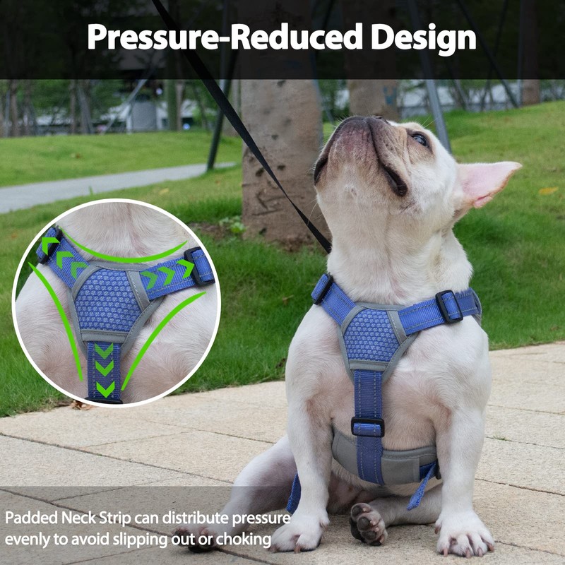 Huntboo Escape Proof Dog Harness, Escape Artist Harness, Reflective Dog