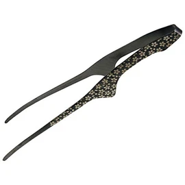 EBM 18-0 Black Oxidized Chop Stick Tongs Cherry Blossom
