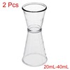 uxcell 2 Pcs Double Clear Plastic Measure Cup for Party