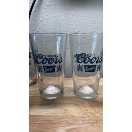 Banquet 4 Coors Banquet Beer Glass \ Cross Eyed Moose Sports Bar Glass. Set of Four, New