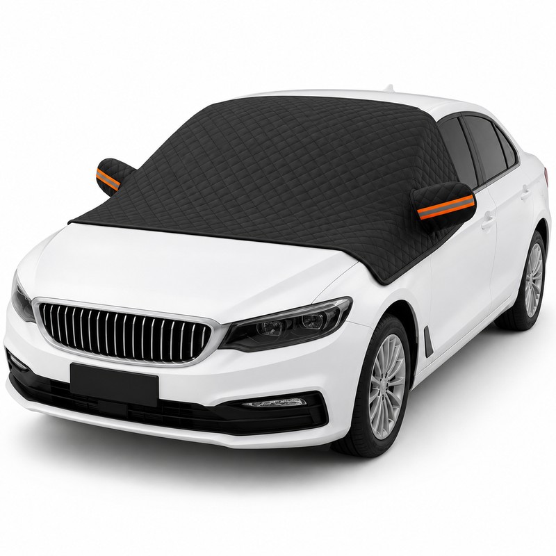 Magnetic Windshield Cover for Ice & Snow – 4-Layer Oxford