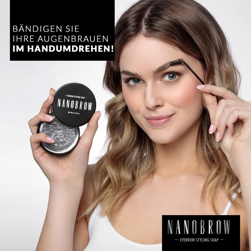 Nanobrow Eyebrow Styling Soap 30g - Soap for Eyebrow Makeup,