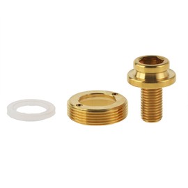 dingtai Titanium crank bolt Screws m8x15 mm Extractor Sleeve (Gold)