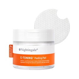 Nightingale C-toning Peeling Pads with Vitamin Complex + AHA∙BHA∙PHA + Niacinamide, Exfoliating Peel Pads, Sebum Care, Improve Skin Texture, Hypoallergenic, Fragrance & Alcohol Free, Vegan Pads