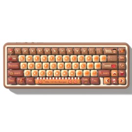 dagaladoo PBT Keycaps Set,Bun MOG Profile Keycaps Cute, Shine Through Keyboard Key caps Dye Sublimation Custom Key Cap for 100% 75% 65% 60% TKL US Layout Mechanical Keyboard