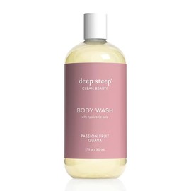 Deep Steep Body Wash with Hyaluronic Acid for Optimal Skin Hydration 17oz (Passion Fruit Guava)