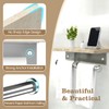 SAMAH Marble Double Toilet Paper Holder with Shelf, 304 Stainless