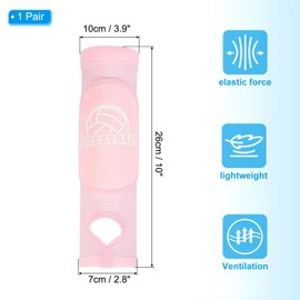 PATIKIL Volleyball Arm Sleeves, 1 Pair Passing Forearm Sleeve with Protection Pads Thumbhole Volleyball Arm Pads for Youth Teenagers Men Women, Pink