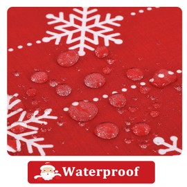 Hapterouse Christmas Tablecloth Wipe Clean Table Cloth Water Resistant Table Cover Rectangular Large Christmas Tablecloths Xmas Decorations Table Cover for Holiday Season,54x79''