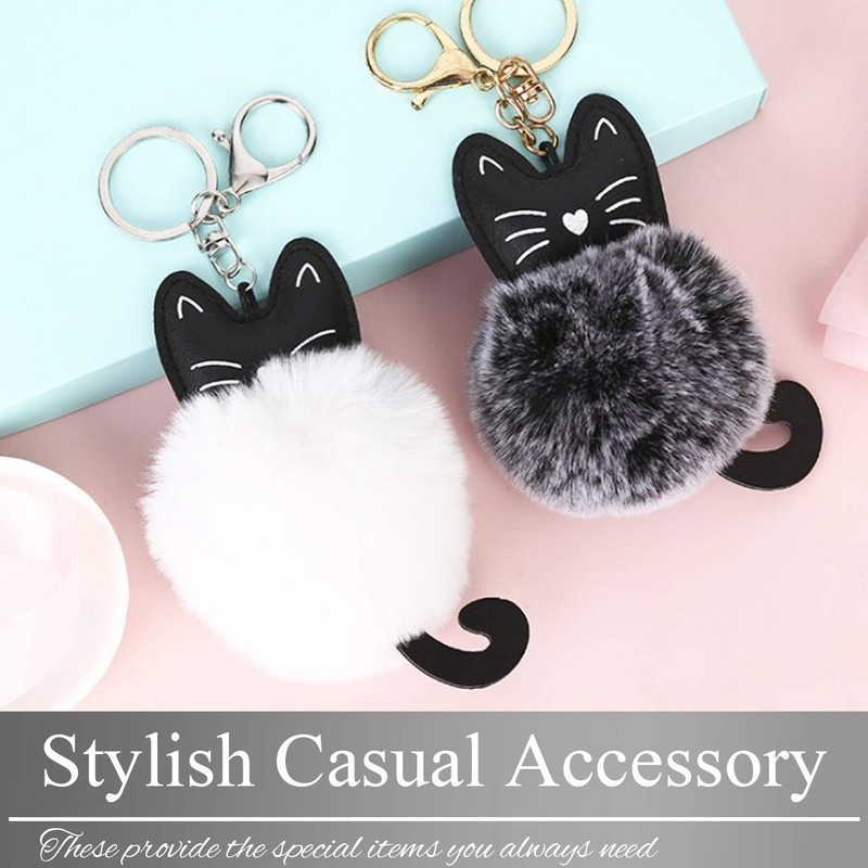 BUZZxSELECTION Women's Cat Cat Animal Key Ring Charm Keychain AC121
