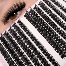 Mixed Size False Eyelashes Lash Clusters, 240pcs/set Natural Look Eyelashes Extensions, Self Grafting Faux Cluster Lashes, Volumized Fake Eyelashes for Eye Makeup Enhancement, Lashes Extension Kit, Mini Makeup, Christmas, Christmas Gift
