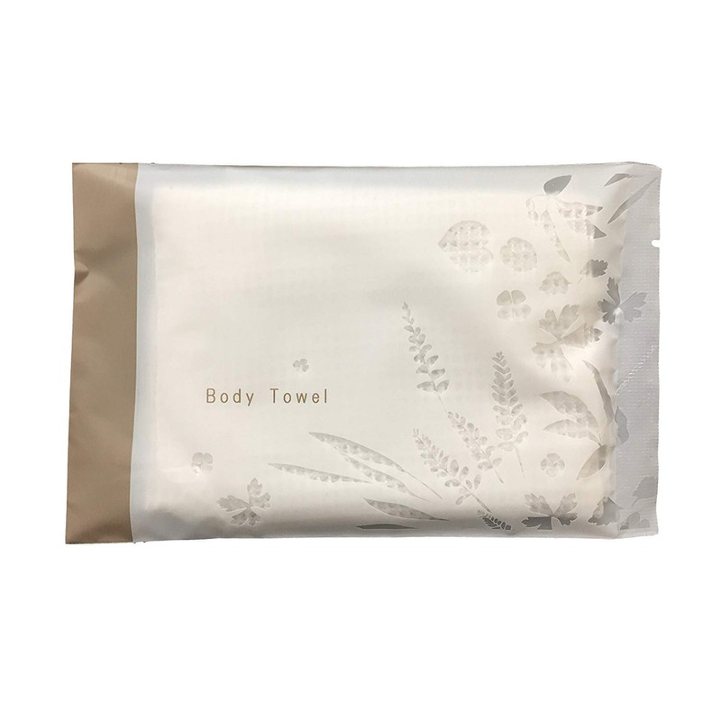 50 Piece Diary Leaf Disposable Body Wash Towels, Individually Wrapped