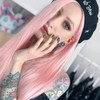 AFBeauty Pink Lace Front wigs for Women Peach Pink Synthetic