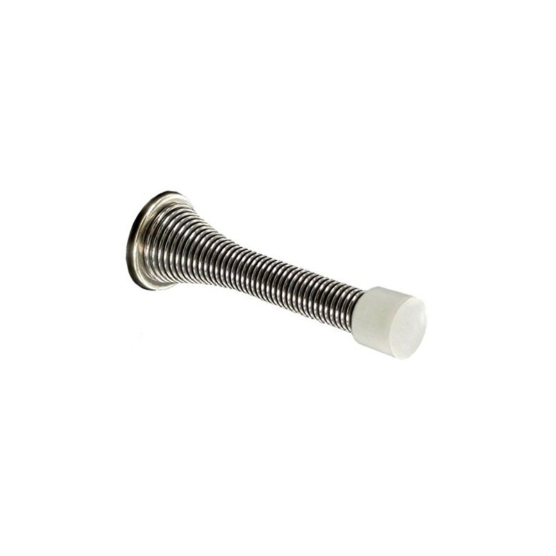 Projecting Wall Mounted Spring Metal Door Stop Chrome