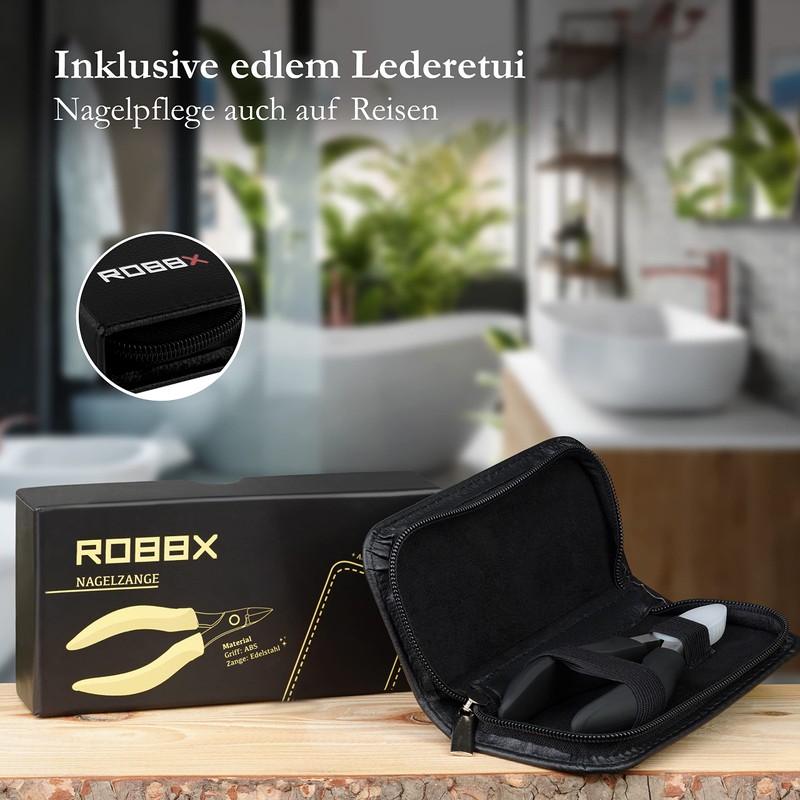 ROBBX® Professional Nail Clippers for Strong Toenails and Fingernails, Soft