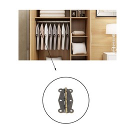 JINXM 12pcs Retro Butterfly Hinge Brass Butterfly Mini Hinges Retro Piston Hinges with Replacement Screws for Wooden Box Jewellery Box Cabinet DIY Accessories