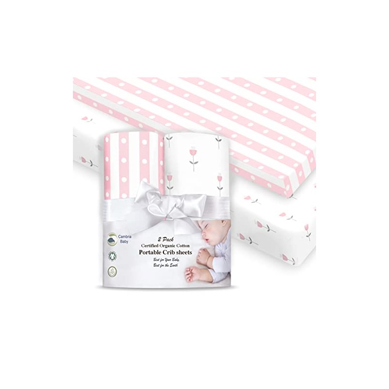 100% Organic Cotton Sheets for Pack 'n Play and Other