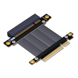 ADT-Link PCIE 3.0 X8 to 8X Slot Extension Cable Riser PCI-E Riser Card 8X PCIE Extender Extension Ribbon Flex Relocate PC Cable (50cm, R88SF)