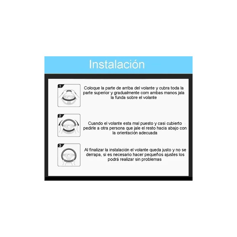 Funda Cubre Volante Deportivo Protector Antiderrapante Auto