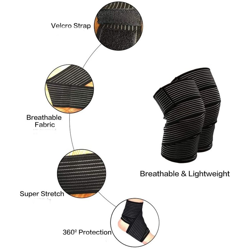 2 x 180 cm Sport Knee Sleeves for Protection of