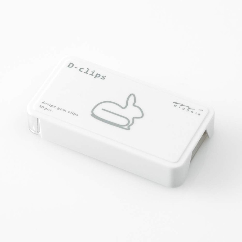 Midori D-clips 43388-006 Rabbit Paper Clips (Pack of 20)
