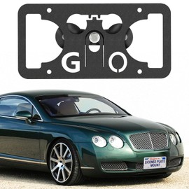 License Plate Holder Front Bumper Mount Bracket Compatible with Bentley Continental 2001-2024, Flying Spur 3rd gen 2020-2024 | No Drilling | Installs in Seconds