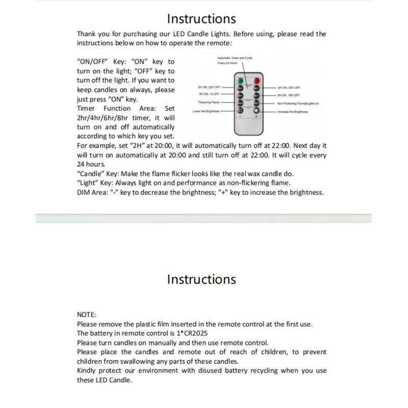 Eywamage 10 Key Remote Controller Only Work Eywamage 10-Key Remote