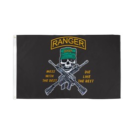 AZ FLAG American Ranger Mess with the Best Flag 3' x 5' - United States rangers flags 90 x 150 cm - Banner 3x5 ft
