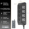 GE UltraPro 12-Outlet Surge Protector, 8 Ft Braided Extension Cord,