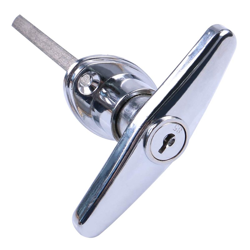 Garage Door Keyed T-Handle Lock kit Universal Replacement Hardware Locking