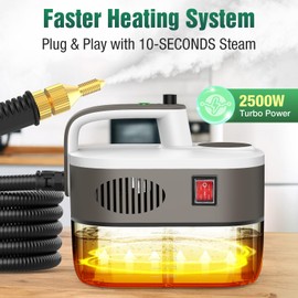 Portable Steam Cleaner，1200ml Handheld Steam Cleaner for Home，Powerful Pressurized Steamer for Cleaning with 6 Gears，10s Rapid Heating Steam Cleaner for Grease,Dirt, Grout, Tile,Floor, Car