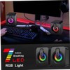 TEHAUX 1Pair Gaming Speakers with Subwoofer USB Wired Desktop Soundbox