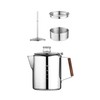 Fox Run Rapid Brew Stainless Steel Stovetop Percolator Coffee Pot,