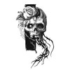 6 Blätter Temporäre Totenkopf und Rosen Tattoos Skull Tattoos Deadhead