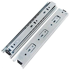 Merriway BH07433 (2 Pcs) Drawer Runner Slides, Ball Bearing Double Extension, BZP 300mm x 45mm - Pack of 1 Pair